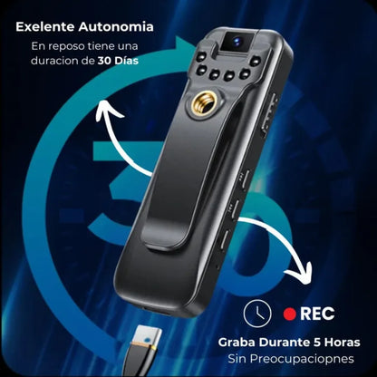 CamPro | Cámara Portátil HD 1080P con Giro 180° y Sonido Nítido