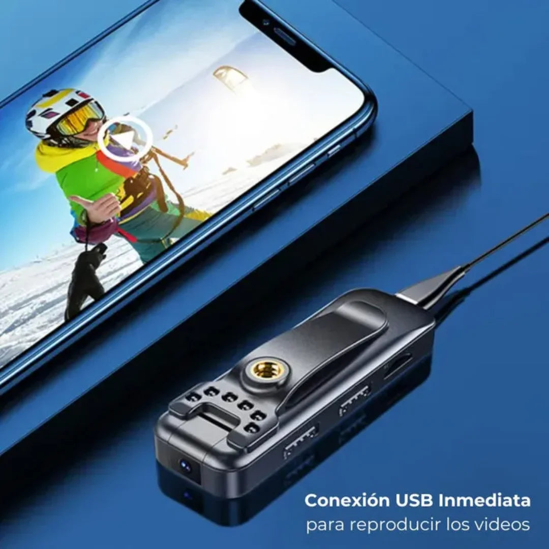 CamPro | Cámara Portátil HD 1080P con Giro 180° y Sonido Nítido