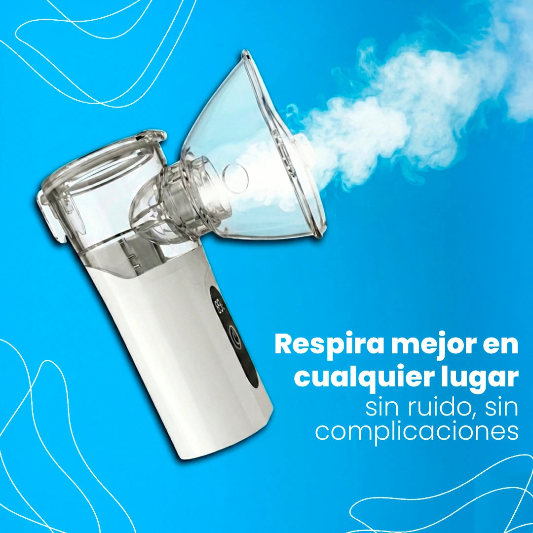 AirZen Mini Nebulizador Portátil 30ml – Ultrasónico, Silencioso y Recargable, Sin Medicamentos