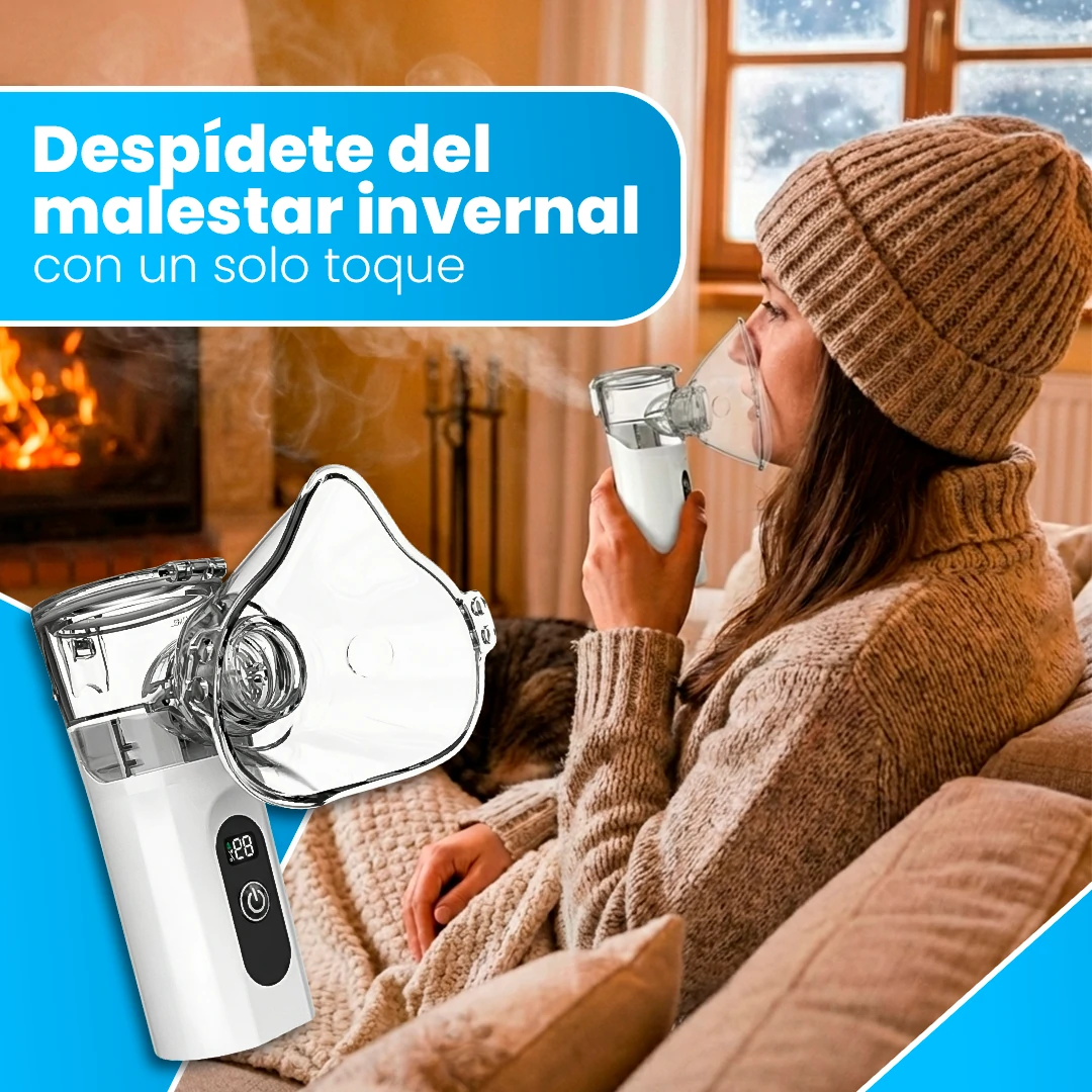 AirZen Mini Nebulizador Portátil 30ml – Ultrasónico, Silencioso y Recargable, Sin Medicamentos