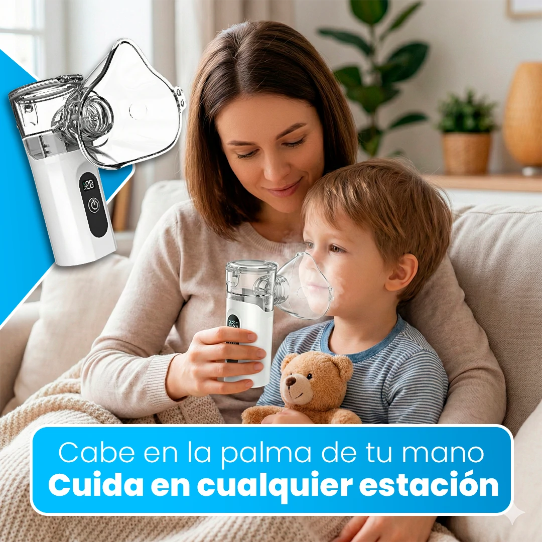 AirZen Mini Nebulizador Portátil 30ml – Ultrasónico, Silencioso y Recargable, Sin Medicamentos