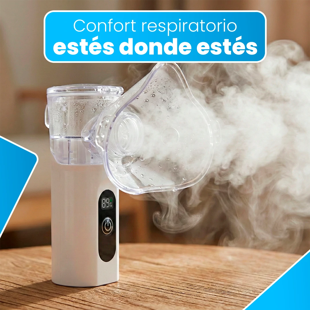 AirZen Mini Nebulizador Portátil 30ml – Ultrasónico, Silencioso y Recargable, Sin Medicamentos