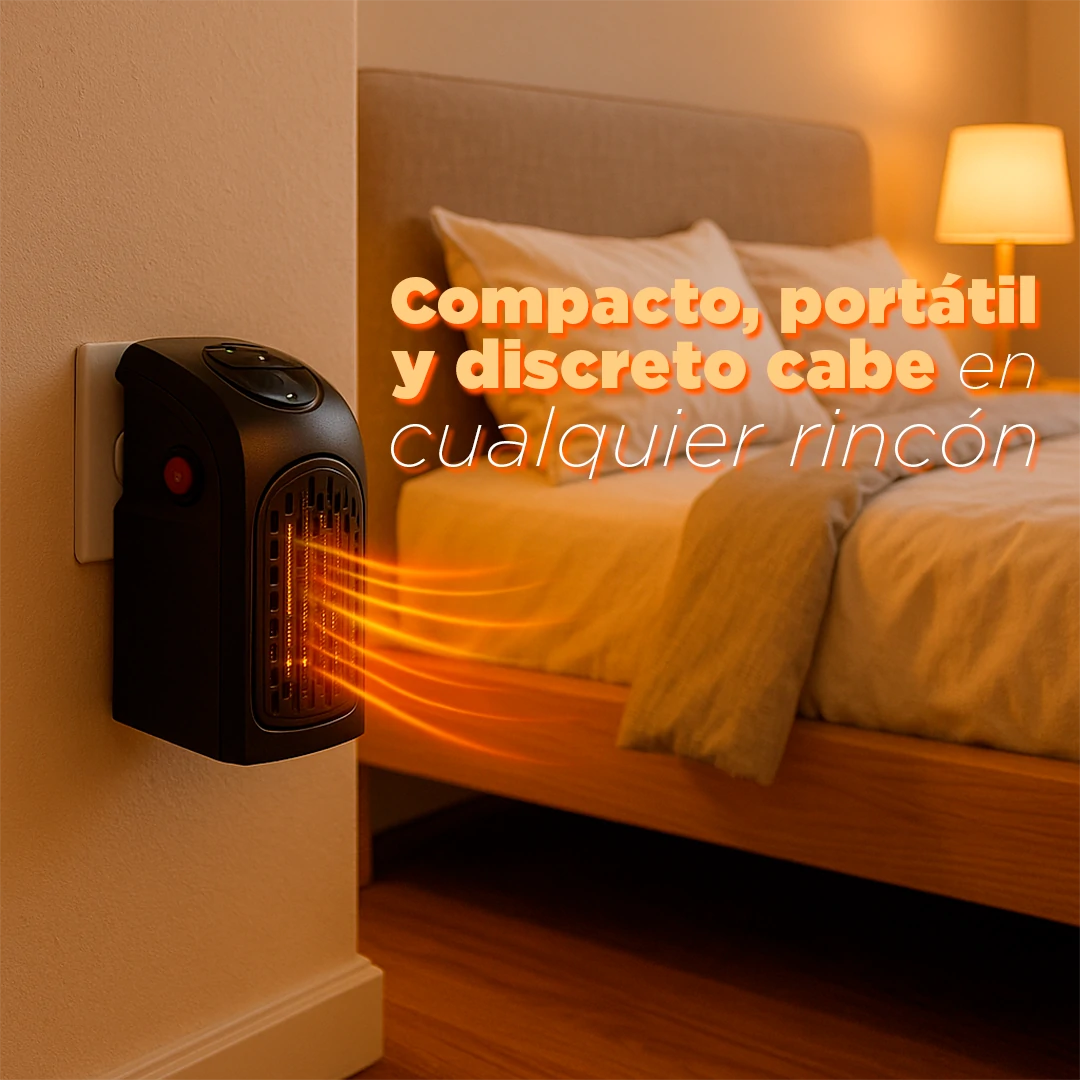 Calefactor Portátil MiniTherm Pro 400W 110V – Silencioso y Económico