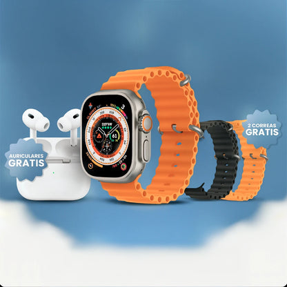 Smartwatch Wellio Pro con 2 Correas + Auriculares Gratis | Recibe Llamadas y Estiliza Tu Día
