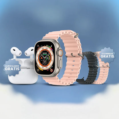 Smartwatch Wellio Pro con 2 Correas + Auriculares Gratis | Recibe Llamadas y Estiliza Tu Día